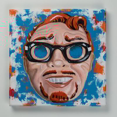 Beatnik - painting of vintage halloween mask