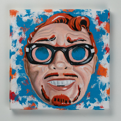 Beatnik - Painting of Vintage Halloween Mask
