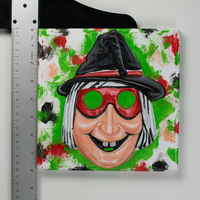 Witchburgler - Painting of Vintage Hallween Mask - Thumbnail 1