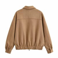 Street fashion suede textured jacket - Thumbnail 2