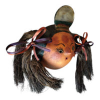 Coconut mask. Collectibles. Home decoration. Wall decoration. Interior decoration. Mexican mask. Mexican craft. Mexican Folk Art. - Thumbnail 1