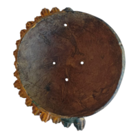 Coconut mask. Collectibles. Home decoration. Wall decoration. Interior decoration. Mexican mask. Mexican craft. Mexican Folk Art. - Thumbnail 3