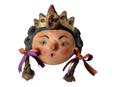 Coconut mask. Collectibles. Home decoration. Wall decoration. Interior decoration. Mexican mask. Mexican craft. Mexican Folk Art.