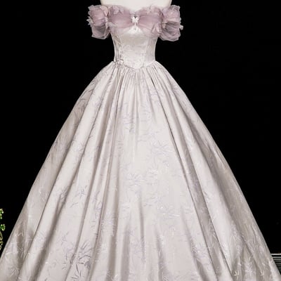 Beautiful a-line floral printed pattern floor length prom party dress