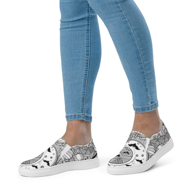 Moonbae womens slip-on canvas shoes
