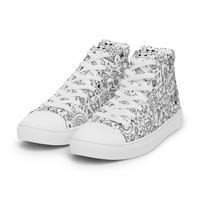  America Love Womens high top canvas shoes - Thumbnail 3