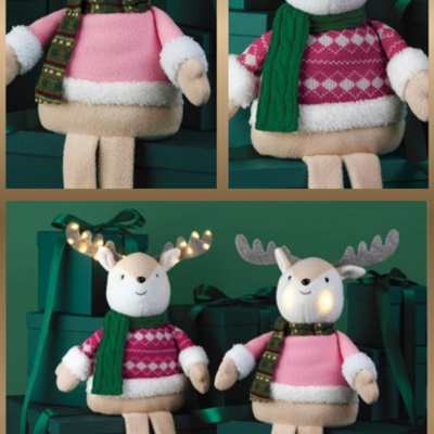 Whimsical forest reindeer sitters