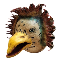 Coconut mask. Collectibles. Home decoration. Wall decoration. Interior decoration. Mexican mask. Mexican craft. Mexican Folk Art. - Thumbnail 2