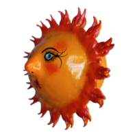 Vibrant Coconut mask. Collectibles. Home decoration. Wall decoration. Interior decoration. Mexican mask. Mexican craft. Mexican Folk Art. - Thumbnail 2