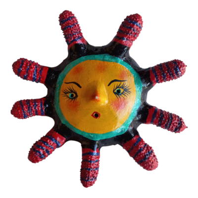 Vibrant coconut mask. collectibles. home decoration. wall decoration. interior decoration. mexican mask. mexican craft. mexican folk art.
