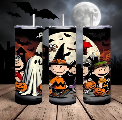 Peanuts Gang Halloween Costumes Spooky Night 20oz Tumbler Collection | Free Delivery