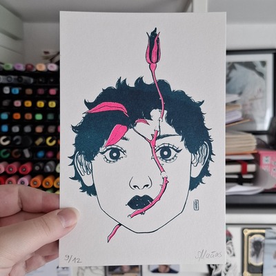"rose" (riso mini-print)