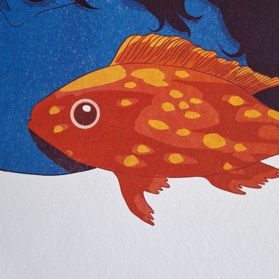 "underwater" (a3 riso print)