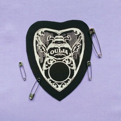 Beetle ouija planchette goth punk horror back patch