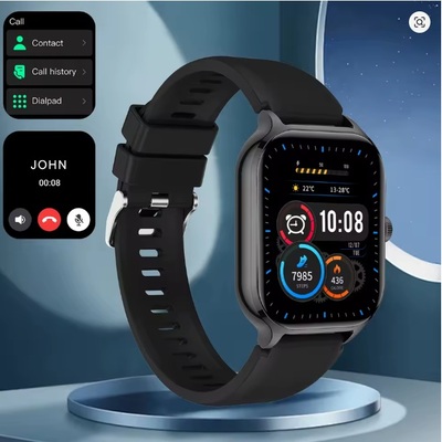 Smartwatch sports watch bluetooth call fitness tracker – touch dial, music control, waterproof for android & iphone (black, silver, pink, golden)