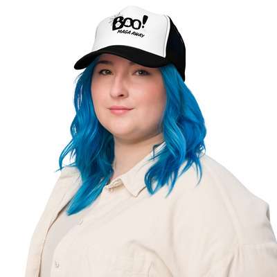 Boo maga away foam trucker hat