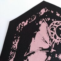 Bat & Moon Lace Coffin Goth Punk Patch - Thumbnail 2