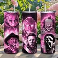 The Pink Slasher Squad | Horror Movie Icons | 20 oz Tumbler | Free Ship - Thumbnail 4