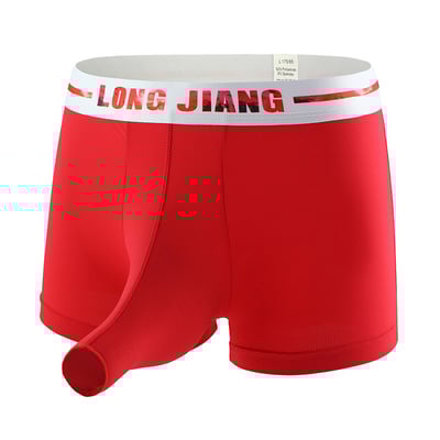 Multi-color 3pk men's sexy underwear lingerie youth open elephant tube physiological modal boxer briefs l461