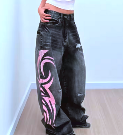 MOTTLED TOTEM JEANS