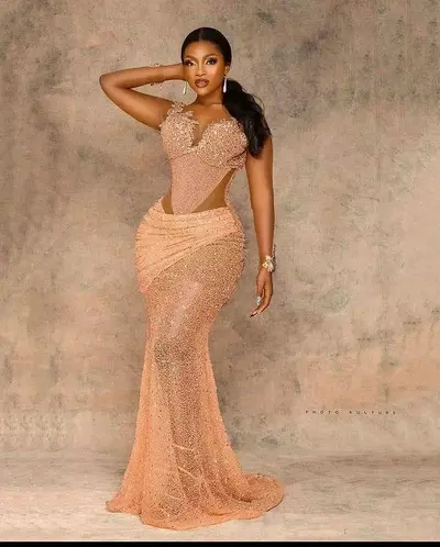 Plus Size Arabic Aso Ebi Mermaid Gold Lace Prom Dresses Sheer Neck Beaded Evening Formal Party Second Reception Gowns Dress