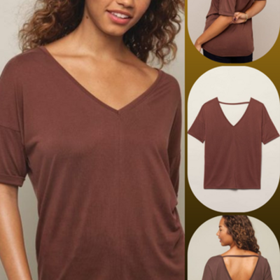 Double v-neck top