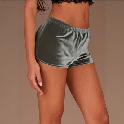 Grey velvet summer short