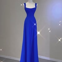 Electric Blue Maxi Dress for Parties, Formal luxury dress, Prom Princess Dress, Bridesmaid Dress, Chic Dress, Ball Gown, Cocktail Dress - Thumbnail 3