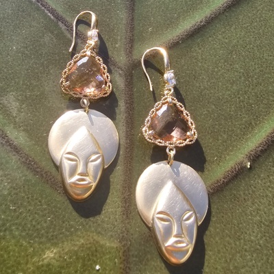 Champagne billie earrings