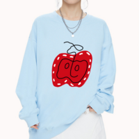 Funny Apple Printed Sweatshirt - Thumbnail 1