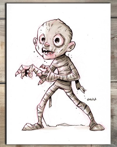 Mummy Daily Sketch Original Art