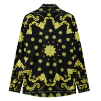 Baroque style shirt long sleeve lapel shirt - Thumbnail 2