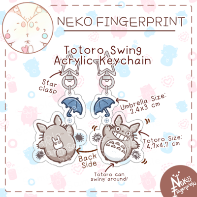Totoro swing acrylic keychain