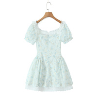 Lace Crochet Embroidery Print Small Fresh Versatile Doll Dress - Thumbnail 1