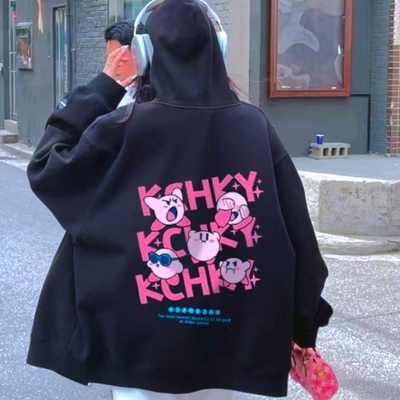 Kirby hooded black zip jacket - Thumbnail 1