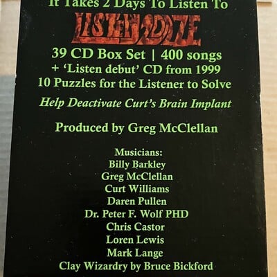 Listen2daze (amazing 40 cd boxset concept album project with members of nw bands prowess, castor, melody rain, shindig, etc.)