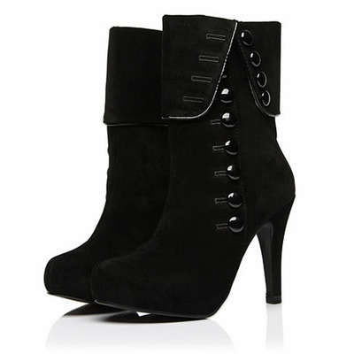 Ladies side button design boot