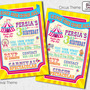 Circus or Carnival Birthday Invitation for Girls-1