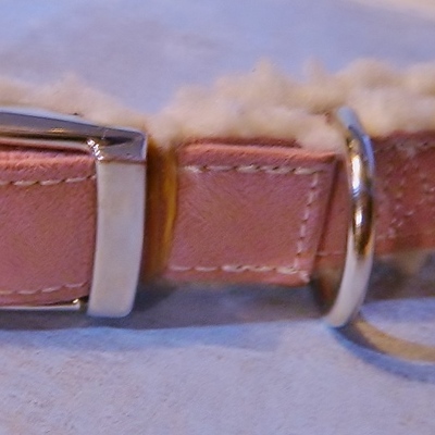 18" plush fleece lined pink  collar