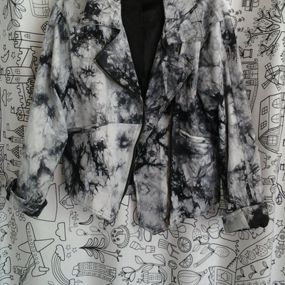 Tie dye moto jacket