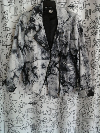 tie dye moto jacket