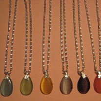 Cat's Eye Glass Drop Necklaces