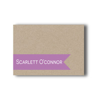Personalized Kraft Paper Folded Notecards - Set of 10 with Envelopes - Thumbnail 4