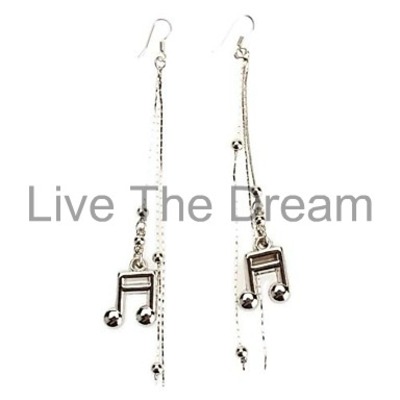  music note dangle earrings