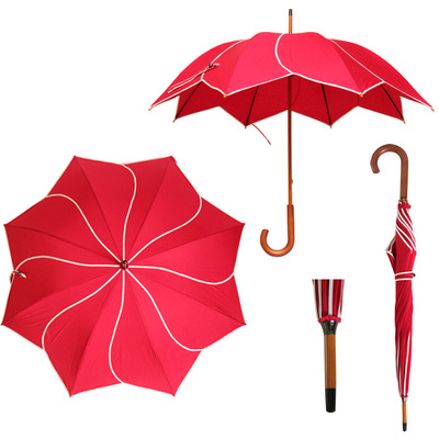 Swirl flower umbrella/red