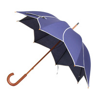 Swirl Flower Umbrella/Navy - Thumbnail 1