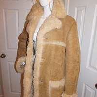 Vintage Bailey's Sheep Skin Suede Coat Size 1x - Thumbnail 2