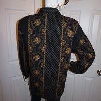 Vintage Connections Black Polka Dot Top Size XL - Thumbnail 3