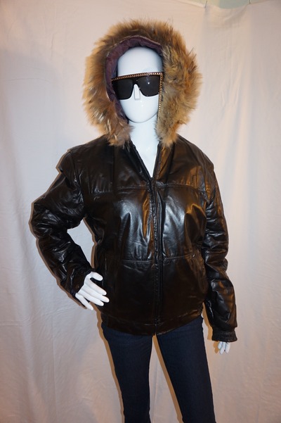 Vintage members only black leather jacket size xl