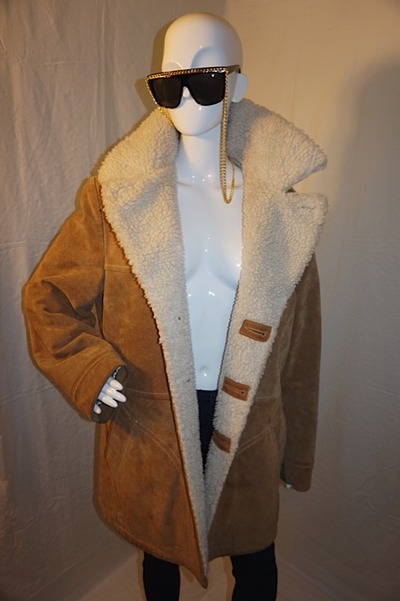 Vintage lakeland brown suede coat,  size xl